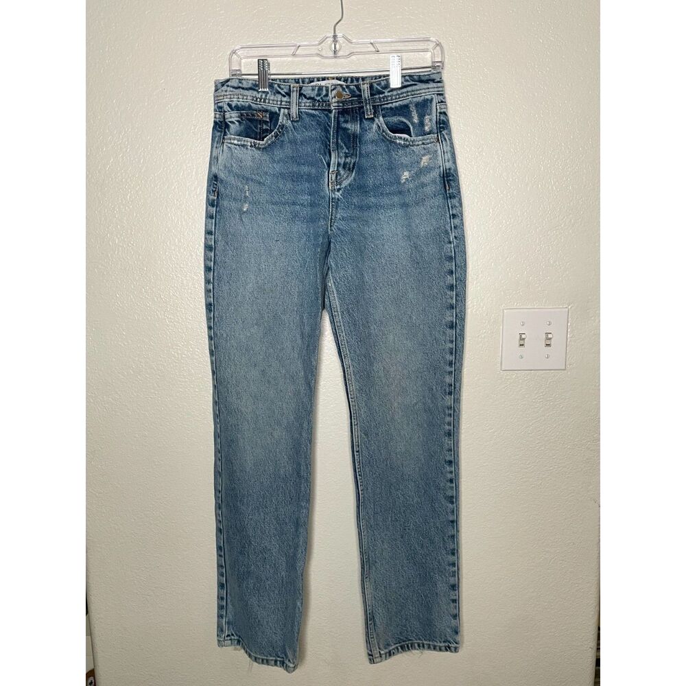 Zara 4/36 Mid Rise Straight Blue Jeans
